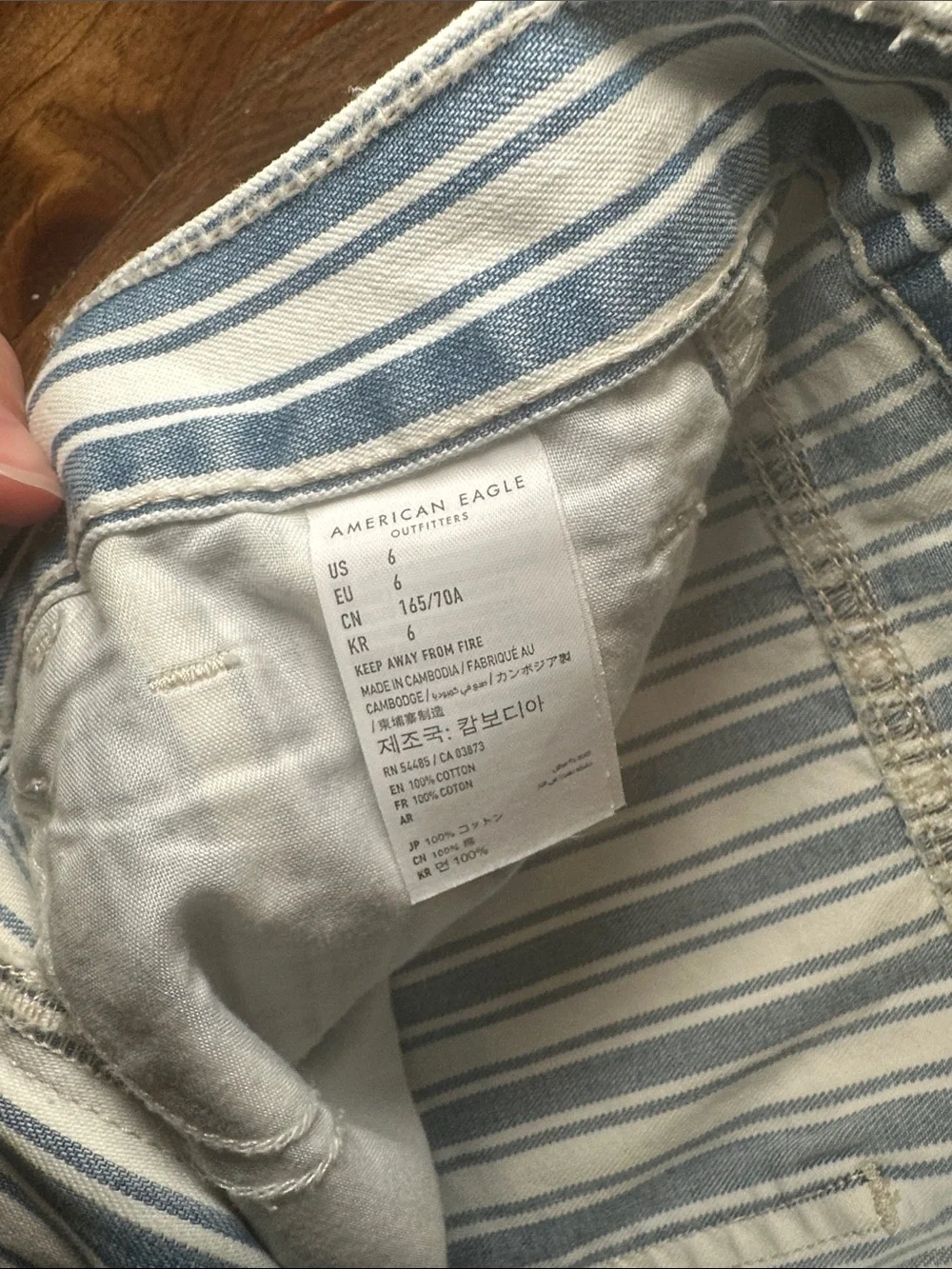 American Eagle Outfitters Striped Mom Short